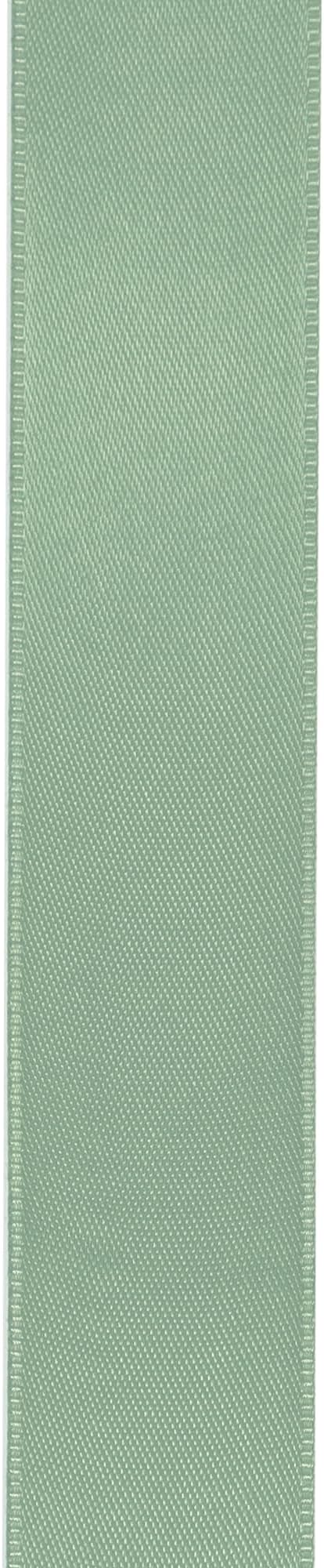 LIUYAXI Sage Green Stain Ribbon, 1/2" X Continuous 50 Yards, Double Faced Fabric Ribbon Perfect for Gift Wrapping Wedding Christmas Birthday Floral Arrangement Craft
