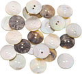 uxcell 25 Pcs Natural Shell Buttons, 2 Hole Mother of Pearl Buttons 23mm Sewing Buttons Sewing Craft Buttons for Shirt Sewing DIY Crafts Decoration, Brown