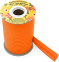 Mandala Crafts 1/2 Inch Single Fold Bias Tape for Sewing, Quilting, Piping, Hemming, Blanket & Quilt Binding – 55 Yards Orange Fabric Seam Binding Tape