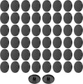 HARFINGTON 50pcs 36L Metal Round Flat Sewing Buttons 23mm Alloy Shank Craft Replacement Button for Men Women Suit Woolen Coat Shirt Trousers Sewing Crafts, Matt Black