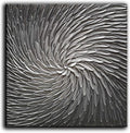 YaSheng Art - 30x30 Inch Large Abstract Art Oil Paintings on Canvas Silver Gray Gradient color Abstract Artwork Modern Home Decor Canvas Wall Art Ready to Hang for Living Room Bedroom