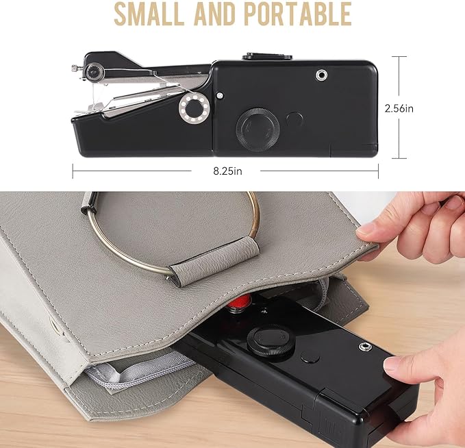 Handheld Sewing Machine CS101,Sewing Machines for Beginners,Portable Electric Mini and Samll Hand Held Sewing Machines Kit for Adults and Kids Black Set