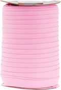 Mandala Crafts 55 Yards 1/2 Inch Pink Double Fold Bias Tape for Sewing - Bias Binding Tape for Quilting Binding, Hemming, Seam, and Fabric Piping