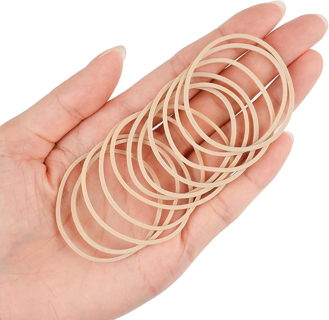 700 Pcs Rubber Bands, Size #16 Reusable Elastic Rubber Band for Office Supplies File Folders, Home Packaging, Crafts DIY Bundling, Multipurpose (Beige)