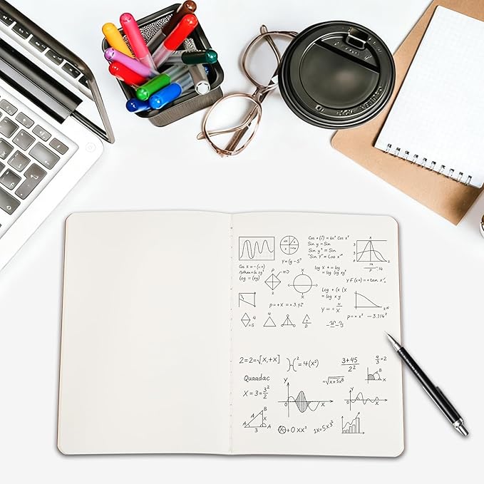 8 Pack Kraft Notebooks Bulk, Blank Travel Journal Set, Unlined Paper Sketchbooks Subject Notebooks, A5 Notebook for Traveler Drawing Writing Office Work, 68 Pages, 34 Sheets, 8” X 5.5”