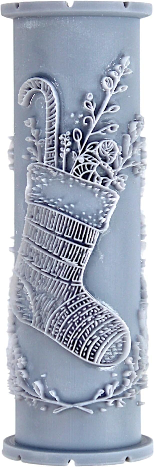 Stuffed Stocking Clay Texture Roller (4") - Christmas Set #01 - Embossing Pattern Roller for Polymer & Ceramic Clay, Pottery & Crafts