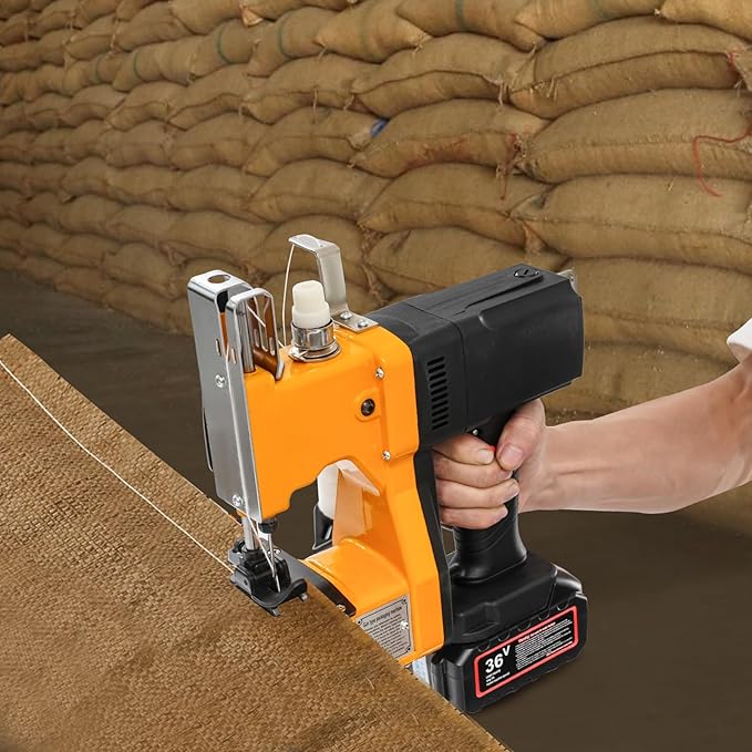 36V Bag Sewing Machine, Portable Bag Closer Machine, Cordless Bag Sewer, Automatic Thread Cutting Bag Closing Machine for Packing Bags