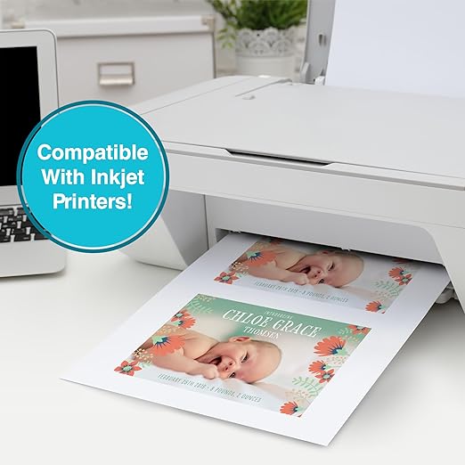 PrintWorks White Matte Cardstock 8.5" x 11" - 100 Sheets - 200 gsm Paper/110 lb Cardstock - Prints Like Matte Photo Paper - Ideal for School & Crafts - Photo Card Stock Made in the USA (00568)
