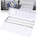MYARTOOL Empty Watercolor Palette, Empty Watercolor Tins Box Palette Paint Case with 12 Empty Full Pans, Paint Tray Palette Suitable for Oil, Acrylic, Watercolor Painting