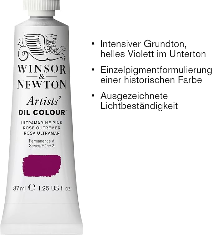 Winsor & Newton Artists' Oil Color, 37ml (1.25 oz) Tube, Ultramarine Pink