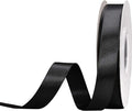 YAMA Black Double Face Satin Ribbon 5/8" 25 Yards Black Ribbon for Gift Package Wrapping,Floral Design,Hair Bow Clip Making,Crafting,Sewing,Wedding Decor