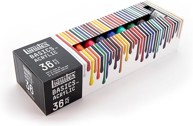 Liquitex BASICS Acrylic Paint Set, 36 x 22ml (0.74-oz) Tube Paint Set