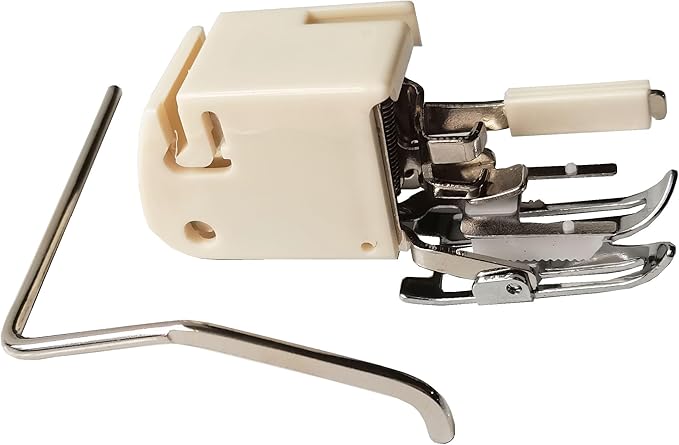 HONEYSEW Even Feed Walking Foot with Quilting Guide Sewing Machine Presser Foot (5mm) 214875014 for Brother Singer Janome