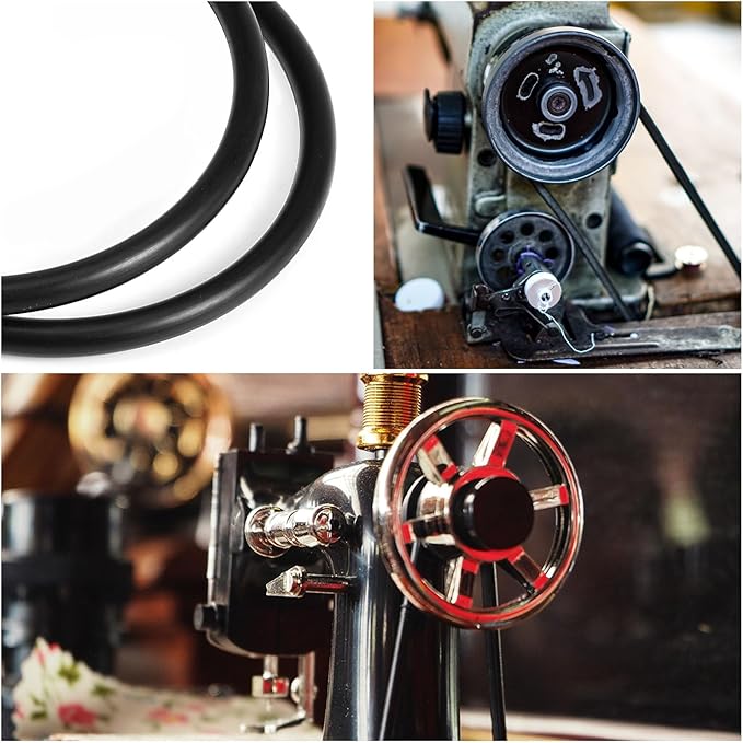 HARFINGTON Universal Sewing Machine Motor Stretch Belt 628mm 25" Perimeter, 8.6mm Belt Thick for Sewing Machine Motor Seal Repair