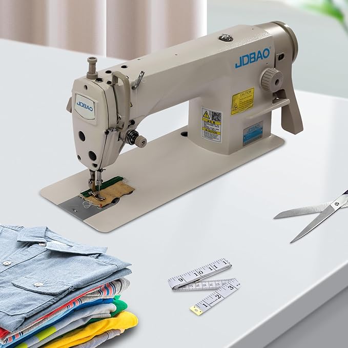 Sewing Machine, AC 110V 550w Industrial Sewing Machine with Table Stand and Motor, Heavy Duty Industrial Sewing Machines for Tailors Alteration Stores DIY