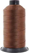 Mandala Crafts Size 277 840D T270 Bonded Nylon Thread - Brown 800 YDs Tex 270 Heavy Duty Sewing Threads for Leather, Jeans, Weaving, Outdoor Marine Upholstery