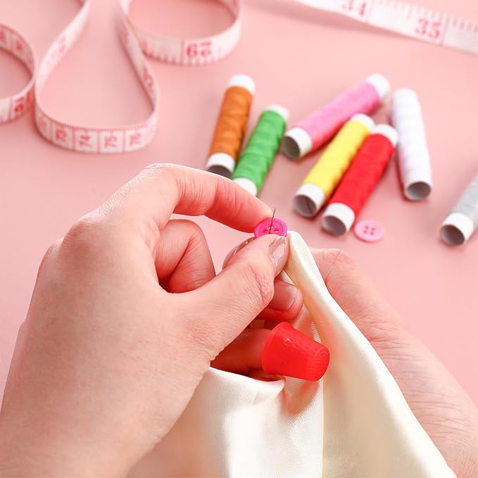Knitgrip 24 Pack Small Sewing Kit Bulk Emergency Sewing Kit Mini Storage Box with Threads Scissors Needles for Home Travel Beginner
