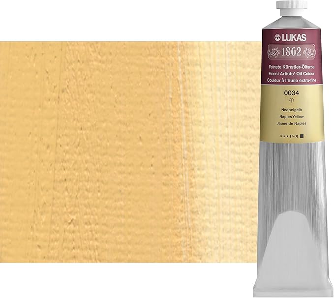 Lukas 1862 Oil 200 ml – Professional Quality Oil Colour Naples Yellow
