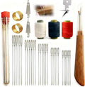 34Pcs Sewing Tools Set,Big Eye Steel Sewing Needles Kit,Stainless Steel Needles for Hand Sewing Supplies with Thread & Needle Threader,Heavy Duty Needle and Thread Sewing Kit for Beginners,Adults