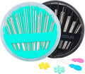 Hekisn 60-Pack Premium Hand Sewing Needles Set, 6 Sizes Embroidery Needles Kit with Threaders, Assorted Large Eye Sewing Needles for Repair, DIY, Art & Craft Projects(Green&Black)