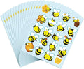 Containlol 500 Pcs Waterproof Bee Stickers 25 Sheets 20 Styles Cartoon Self-Adhesive Honey Bee Stickers for Chart DIY Crafts Scrapbooking Party Favors