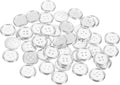 HARFINGTON 50pcs 34L Plastic Sewing Buttons 21mm 5/6" 4-Hole Round Replacement Craft Button for Coats Sewing Clothing and DIY, Silver