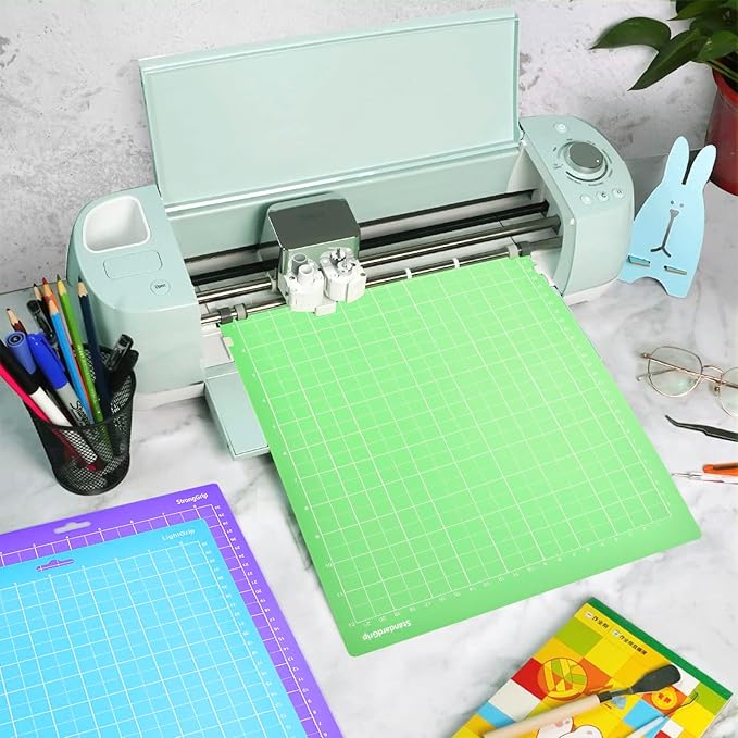 6 Pack Cutting Mat for Cricut Joy Xtra, 8.5x12in Adhesive Cutting mats for Craft, 2 Light Grip, 2 Standard Grip, 2 Strong Grip, Reusable Variety Craft Cutting Mats for Cricut Accessories