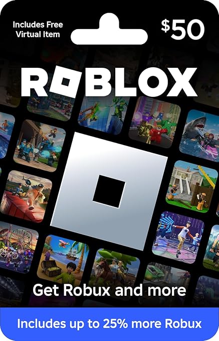 Roblox $50 Physical Gift Card [Includes Free Virtual Item] [Redeem Worldwide]