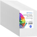 GOTIDEAL Canvases for Painting, 5x7 inch of 24, Professional Primed White Blank Flat Canvas Panels- 100% Cotton Artist Canvas Boards for Acrylics Painting, Oil Watercolor Tempera