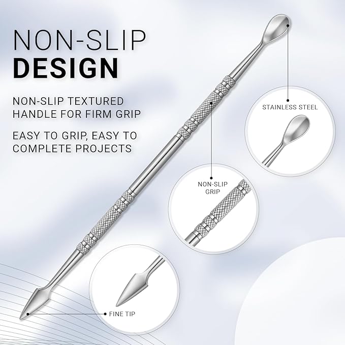 Honoson 10 Pcs Miniature Sculpting Tools Set Mini Stainless Steel Double-Headed Tool for Model and Convert Plastic, Resin and Metal Tabletop War Game Miniatures Models