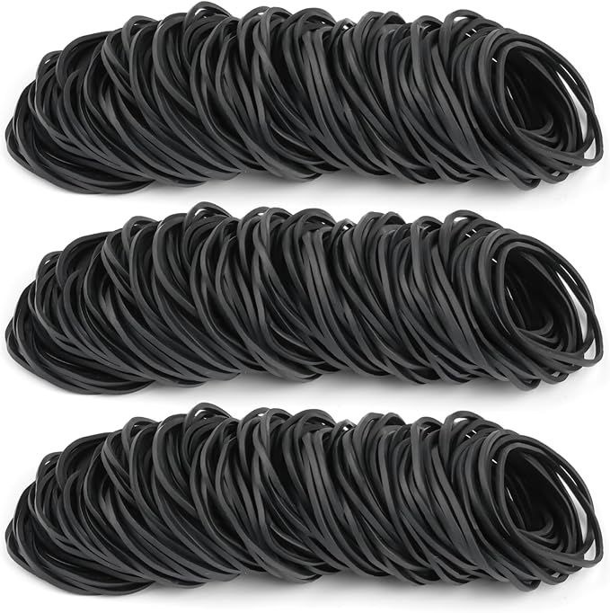 700 Pcs Rubber Bands, Size #16 Reusable Elastic Rubber Band for Office Supplies File Folders, Home Packaging, Crafts DIY Bundling, Multipurpose (Black)