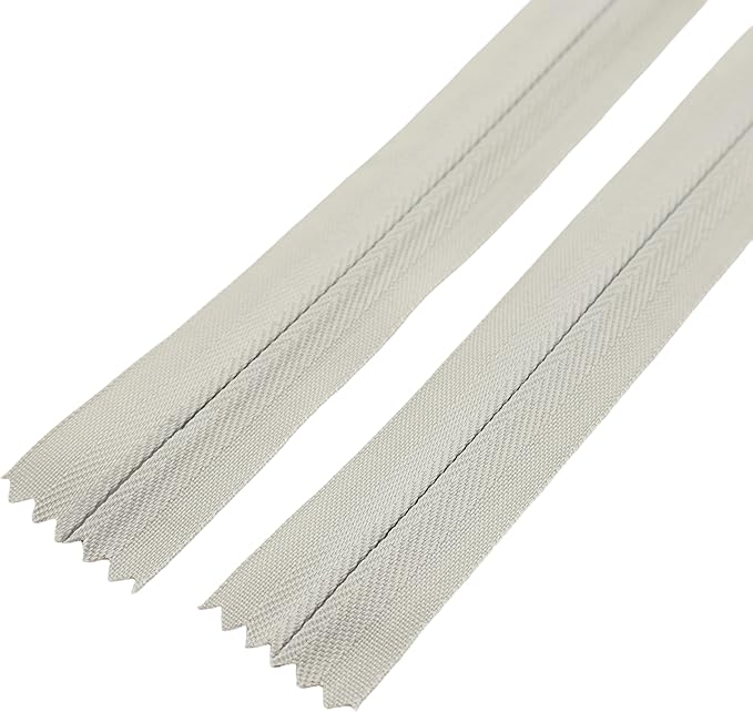 Leekayer 3# 6 Inch Invisible Zipper for DIY Tailor Sewing Craft 15cm Grey Nylon Coil Zippers Closed End Bulk 10 PCS/Pack (Grey,6")