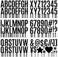 400 Pcs 24 Sheets Large Letter Mailbox Stickers 2.5 Inches Black Alphabet Number Self Adhesive Sticker for Bulletin Board, Classrooms, Scrapbooking, Poster Board, Wall Vinyl Stick On Letter
