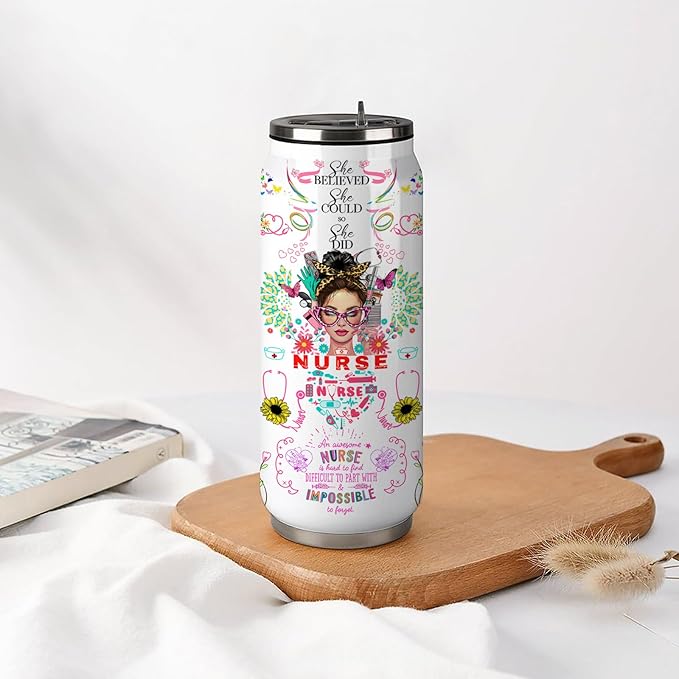 Nurses Tumbler Coffee Travel Mug with Straw,Nursing Gift for Female Nurses, Nurse Appreciation Gift for Women Graduation Christmas Birthday Nurse Week 17 Oz