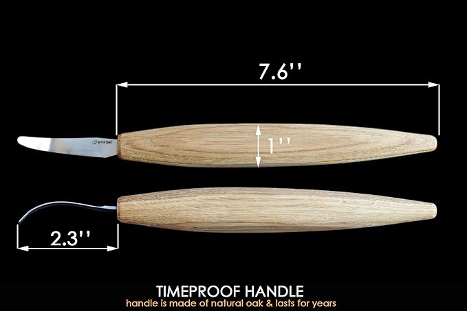 BeaverCraft Wood Carving Hook knife SK4s Long 2.4'' - Spoon Carving Tools – Spoon Whittling Knife for Professional Carvers & Beginners - Crooked Whittling Knives for Spoons Bowls Cups