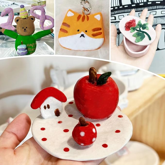 200ml Air Dry Clay Varnish，Air Dry Clay Sealant for Airdry Clay，Air Dry Clay Glaze Can Not Only Used to Prevent Clay Cracking, Scratches, and Wear,It Can Also Having a Matte Glaze Effect (Matte)
