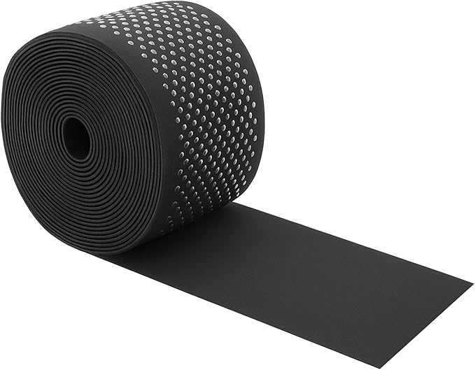 Mandala Crafts 3 Inch Elastic Silicone Gripper Tape for Clothing - 10 Yds Dotted Non Slip Elastic Band for Sewing - Black and White Silicone Flat Fabric Stretchy Ribbon Straps