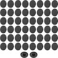 HARFINGTON 50pcs 24L Metal Round Flat Sewing Buttons 15mm Alloy Shank Craft Replacement Button for Men Women Suit Woolen Coat Shirt Trousers Sewing Crafts, Matt Black