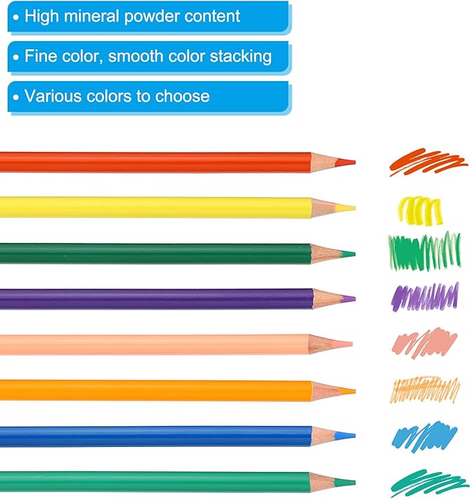 PATIKIL Orange Colored Pencils Set,12 Pcs Oil Color Pencils Wooden Coloring Drawing Pencil for Artists Art Painting
