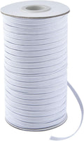 Coopay 180 Yards Length 1/8" Width Elastic Bands Flat Elastic Cord Rope Heavy Stretch Spool Knit for Sewing DIY Projects, Arts & Crafts (White, 1/8 Inch)