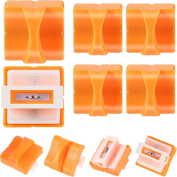Honoson 6 Pieces Paper Cutter Replacement Blades Paper Trimmer Blades Refill Craft Cutting Replacement Blades for A4 Cutter(Orange)