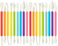 2 Set Air Dry Clay Tools, 18PCS Polymer Clay Tools Kit for Modeling, Plastic Clay Tools Sculpting for Kids, Adults, Molding, Shaping, Carving, Dotting, Trimming, Pottery, Craft Supplies Accessories