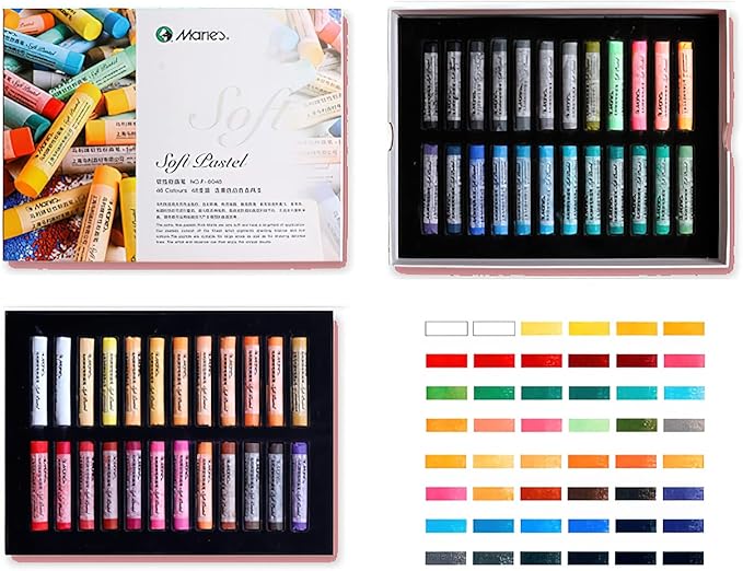 YYMIYU Soft Color Chalk Pastels for Professional Artist 46 Colour