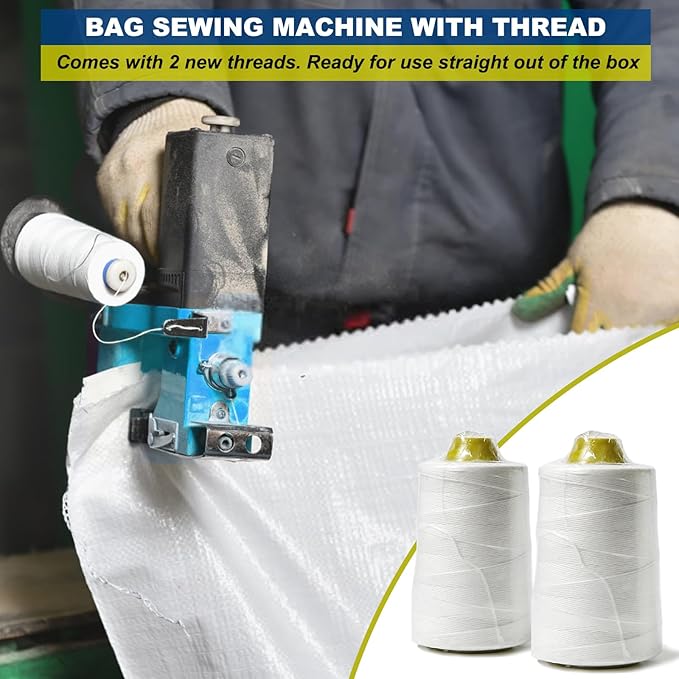 Portable Bag Sewing machine, Heavy Duty Bag Closing Machine For Burlap Bags Sand Bags Come With Thread