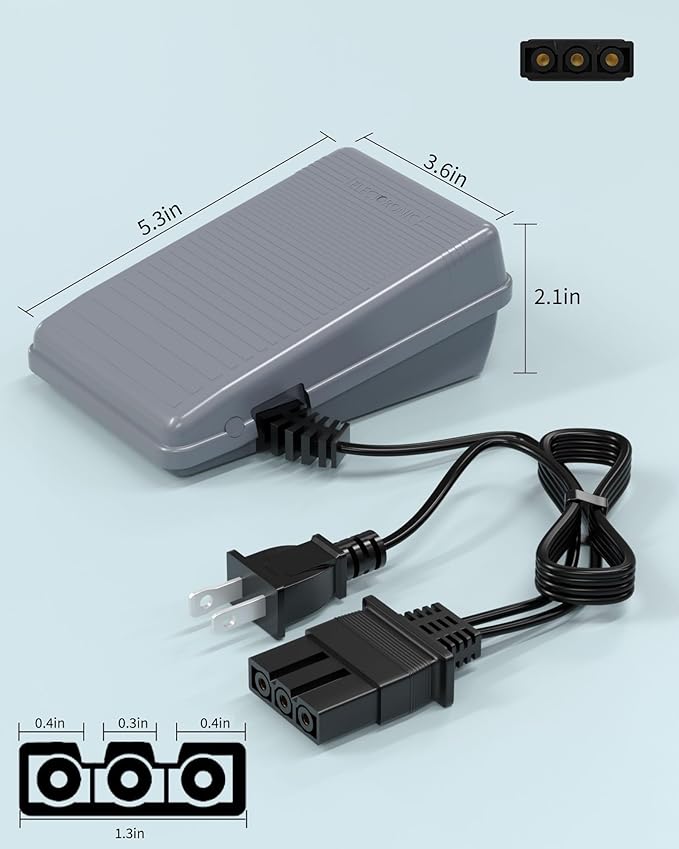Replacement Brother Sewing Machine Foot Pedal and Power Cord Compatible with Brother jx2517 lx3817 ls2125 lx3125 1034d lx2500 xl5130 gx37 ls2400 xr3774 ls1520#j00360051