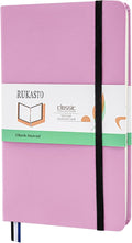 Hardcover Notebook Blank Journal Sketchbook for Drawing, Medium 5.5 by 8.4 Inch, 100 GSM Thick Paper (Pink, Plain)