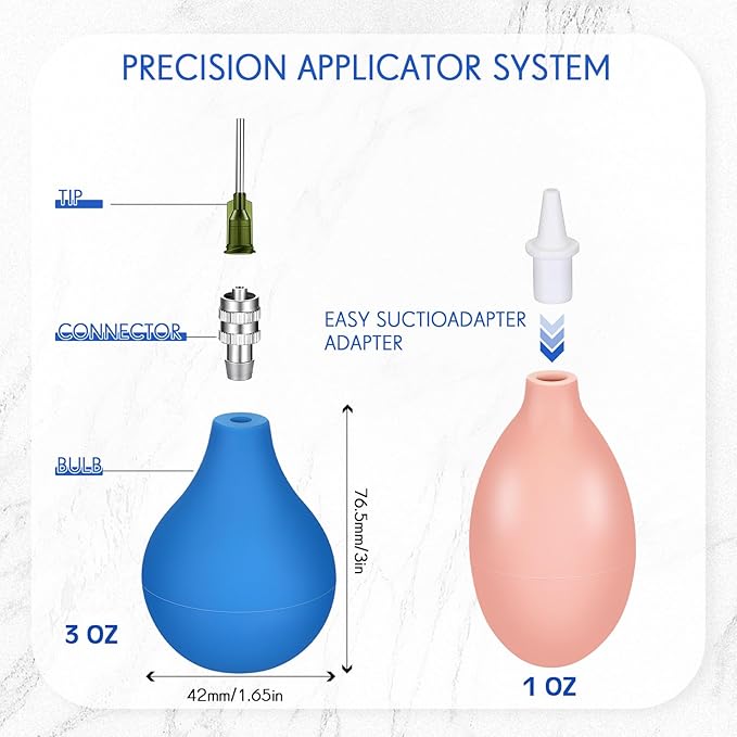 Dandat 102 Pcs Pottery Tools Supplies Ceramic Precision Applicator, Precision Tips Applicator for Ceramic Bottles Glaze 3 Ounce Clay Tools Set, Slip Trailing Pottery Glaze Squeeze Bottle