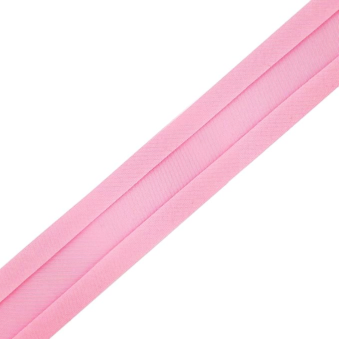 Mandala Crafts 1/2 Inch Single Fold Bias Tape for Sewing, Quilting, Piping, Hemming, Blanket & Quilt Binding – 55 Yards Pink Fabric Seam Binding Tape