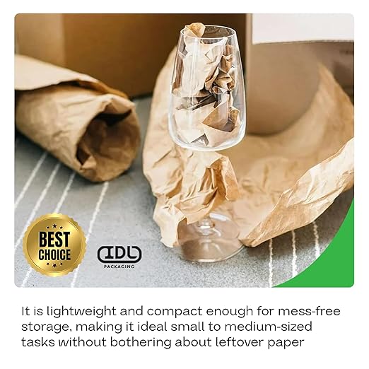 IDL Packaging 36" x 14400" (1200 feet) - USA-Made Large Brown Kraft Paper Roll - 30lb Thickness - Natural Kraft Wrapping Paper for Packing, Void Filling - Craft Material for Kids Art Projects