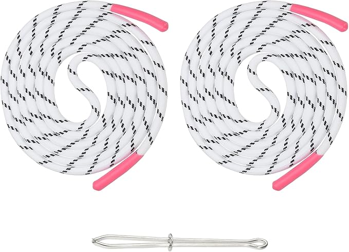 uxcell 2pcs 53inch Drawstring Cords Replacement Drawstring Hoodie String Sewing Tool with Easy Threader for Hoodie Sweatpants Jackets Pants Hats Coats Bags, Pink